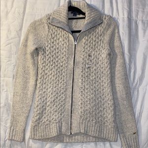 Tommy Hilfiger Ivory/Grey Sweater Zip